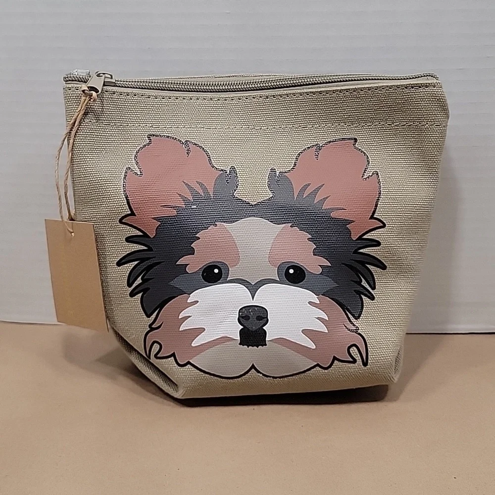 Topchoice Yorkie Cosmetic / Travel Bag, New With Tag